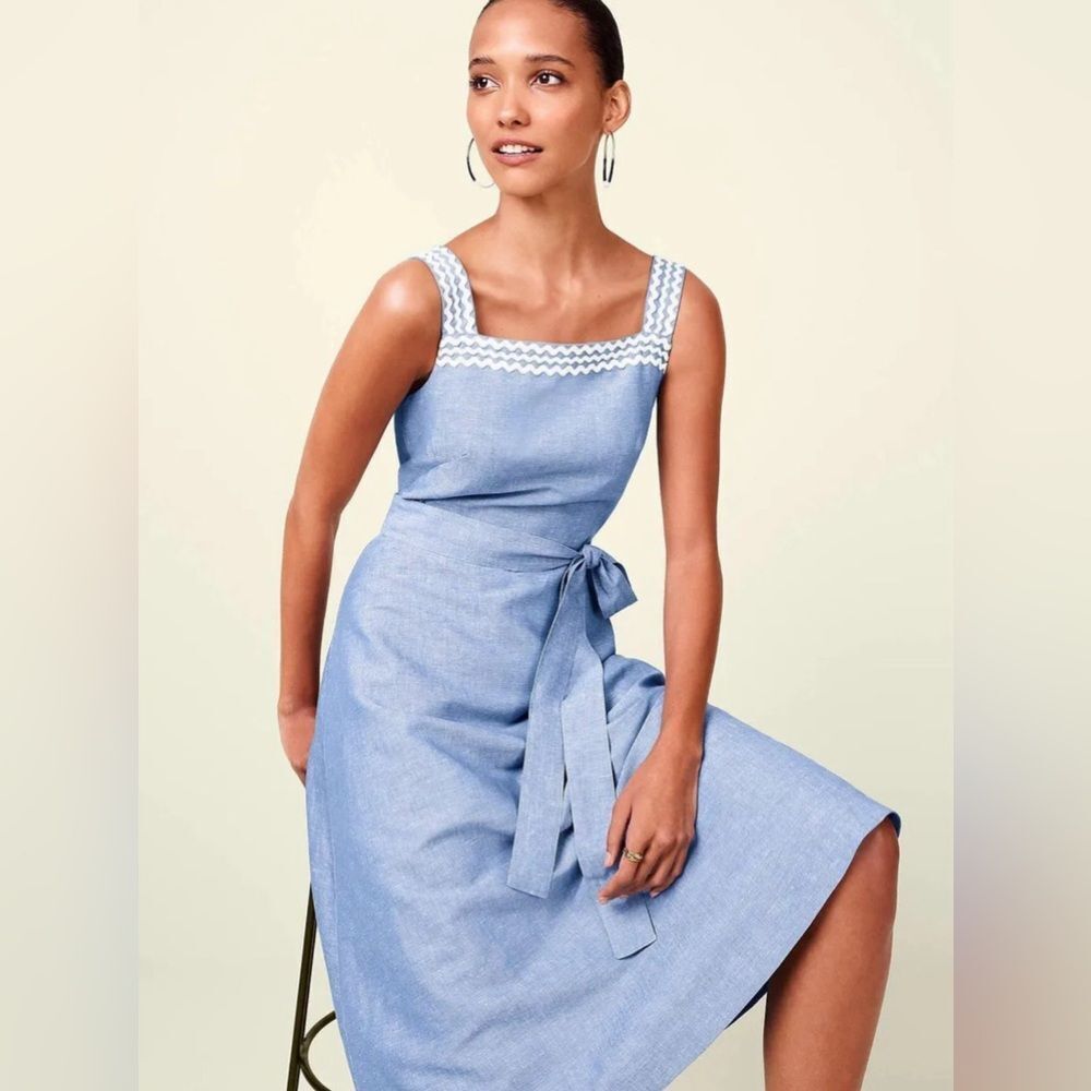 Ann Taylor Blue Midi Dress